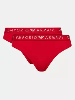 Комплект из 2 бразильских женских трусов Emporio Armani Underwear, красный