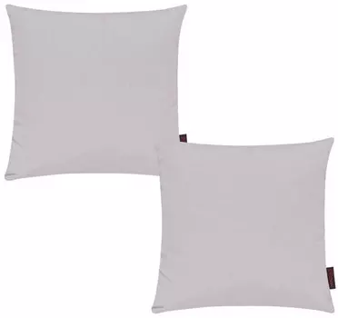 Комплект из 2 чехлов на подушки Magma-Heimtex FINO, 40x1x40 см, светло-серый