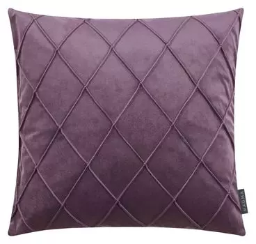 Комплект из 2 чехлов на подушки Nobless Magma примерно 50x50 см, бархатистые, приятные, с однотонным ромбовидным узором, двойная упаковка - сиреневый Magma - Heimtex