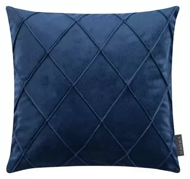Комплект из 2 чехлов на подушки Nobless Magma примерно 50х50 см, бархатистые, приятные, с однотонным ромбовидным узором, двойная упаковка - темно-синий Magma - Heimtex