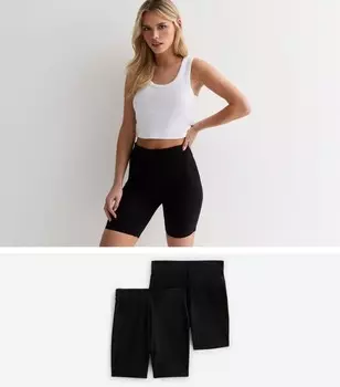 Комплект из 2 черных велосипедок Petite New Look, черный