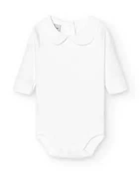 Комплект из 2 детских боди из пике с воротником-поло Babid, бежевый