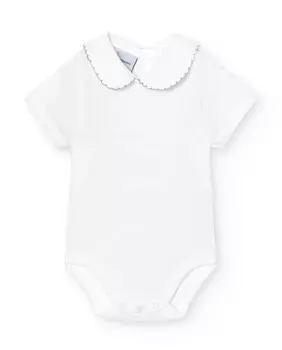 Комплект из 2 детских боди с короткими рукавами и воротником пике Babid, серый