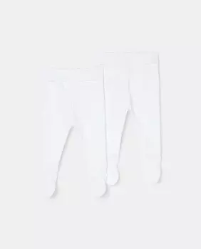 Комплект из 2 детских леггинсов Cotton Juice, белый