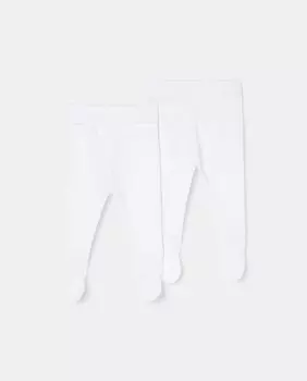 Комплект из 2 детских леггинсов Cotton Juice, белый