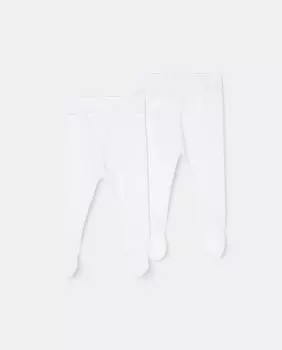 Комплект из 2 детских леггинсов Cotton Juice, белый