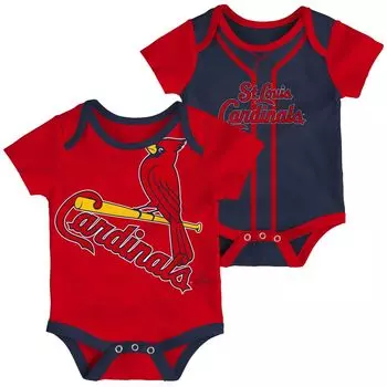 Комплект из 2 двойных боди для младенцев, красный/темно-синий St. Louis Cardinals Outerstuff