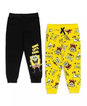 Комплект из 2 флисовых брюк Патрика со звездами для мальчиков Spongebob Squarepants, мультиколор