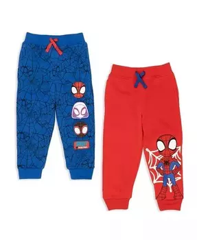 Комплект из 2 флисовых спортивных штанов для малышей/мальчиков Spidey and His Amazing Friends Marvel, мультиколор