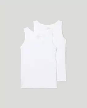 Комплект из 2 футболок без рукавов для девочек Cotton Juice, белый