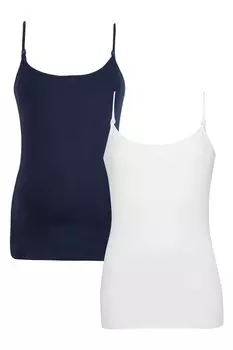 Комплект из 2 футболок без рукавов JoJo Maman Bb для беременных и кормящих женщин Jojo Maman Bb, синий