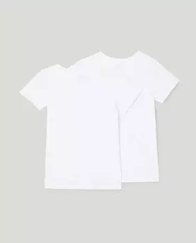 Комплект из 2 футболок для девочек с короткими рукавами Cotton Juice, белый