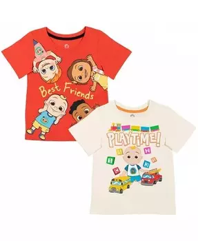 Комплект из 2 футболок для маленьких мальчиков Nico Nina Cody Baby Cocomelon, мультиколор