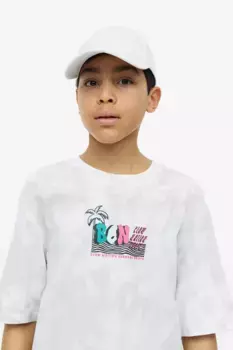 Комплект из 2 футболок из хлопкового трикотажа H&M, белый