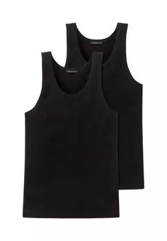 Комплект из 2 футболок/майки Cotton Essentials Authentic SCHIESSER, черный