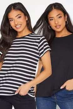 Комплект из 2 футболок PixieGirl Petite, черный