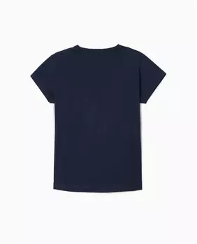 Комплект из 2 футболок с короткими рукавами из 100 % хлопка для девочек Zippy, темно-синий