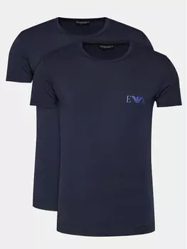 Комплект из 2 футболок стандартного кроя Emporio Armani Underwear, синий