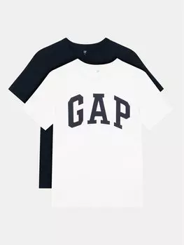 Комплект из 2 футболок стандартного кроя Gap, мультиколор