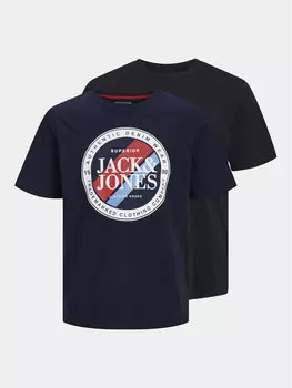 Комплект из 2 футболок стандартного кроя Jack&Jones, черный
