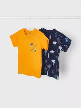 Комплект из 2 футболок стандартного кроя Mayoral, мультиколор