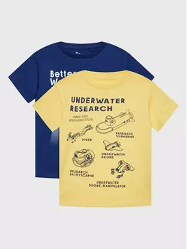 Комплект из 2 футболок стандартного кроя Zippy, синий