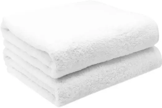 Комплект из 2-х банных полотенец, хлопок, 100х150 см, белый Zollner