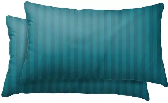Комплект из 2-х чехлов. Чехол на подушку 40 х 80 см, дамасская бирюзовыйовая микрофибра One-Home