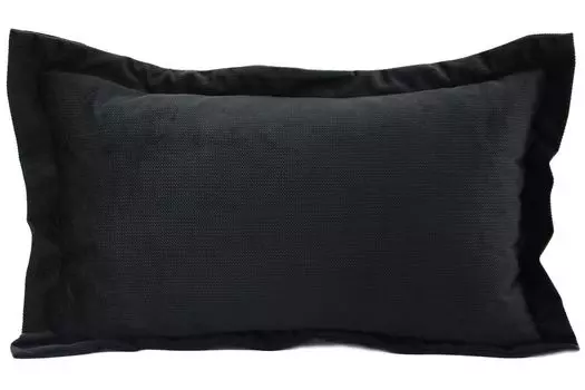 Комплект из 2-х чехлов на подушки из бархата со стоячим швом 40x60см ЧЕРНЫЙ чехол на подушку декоративный чехол на подушку диванная подушка декоративная подушка велюр Timex-Pol