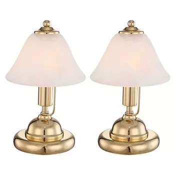 Комплект из 2-х настольных ламп, золото, сенсорный выключатель, высота 27 см АНТИК. etc-shop