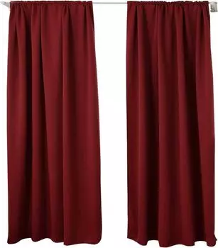 Комплект из 2-х непрозрачных штор 250 г/м с рюшовой лентой: кремовый 135х175 см Цвет: кремовый Размер: 135х175 см WOLTU