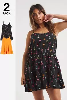 Комплект из 2-х оранжевых пляжных платьев Simply Be, оранжевый