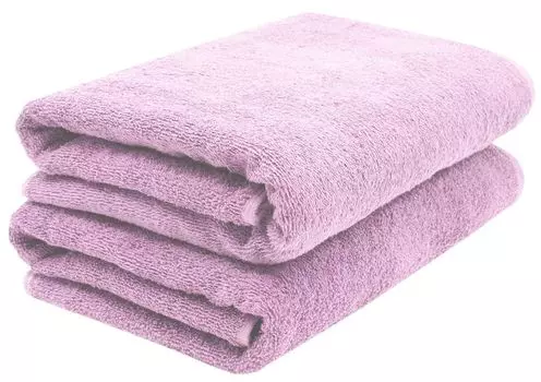 Комплект из 2-х полотенец для сауны, хлопок, 70х200 см, терракота (оранжевый), 420 г/кв.м. Zollner, фиолетовый