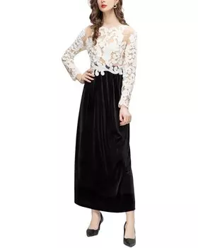 Комплект из 2-х предметов: блузка и юбка BURRYCO, белый/черный