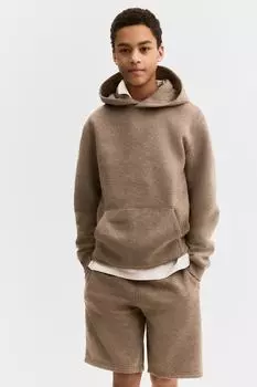 Комплект из 2-х предметов: толстовка с капюшоном и шорты H&M, бежевый