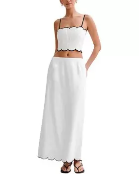 Комплект из 2-х предметов: топ и юбка Bella Desert, белый