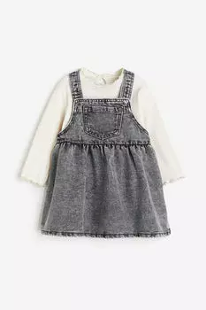 Комплект из 2-х топов и платья H&M, серый