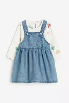 Комплект из 2-х топов и платья H&M, синий