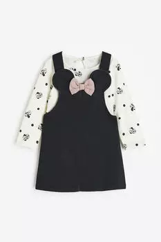 Комплект из 2-х топов и платья H&M, черный