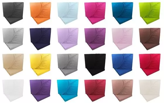 Комплект из 2-х трикотажных простыней бирюзового цвета 140х200 - 160х200 см 100% хлопок Arle-Living