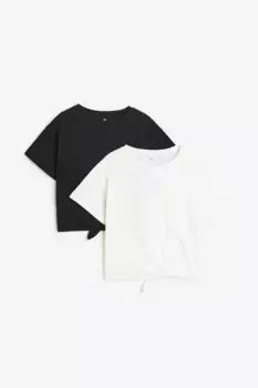 Комплект из 2 хлопковых блузок H&M, черный