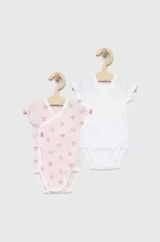 Комплект из 2 хлопковых боди для малышей United Colors of Benetton, розовый