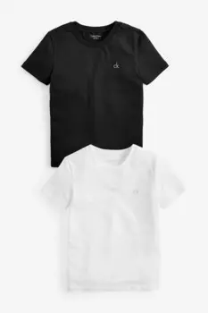Комплект из 2 хлопковых футболок Modern для мальчиков Calvin Klein, белый