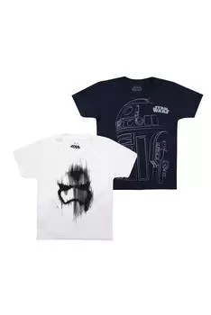 Комплект из 2 хлопковых футболок «Звездные войны» для мальчиков Star Wars, мультиколор