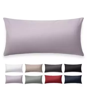 Комплект из 2 хлопковых наволочек Mako Satin Premium 80х80 см Blumtal - Супермягкая наволочка 80х80, с элегантным глянцевым видом и молниями того же цвета, наволочка, серая