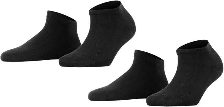 Комплект из 2 хлопковых носков-кроссовок Happy Falke, черный