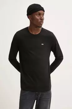 Комплект из 2 хлопковых топов Tommy Jeans с длинными рукавами, черный