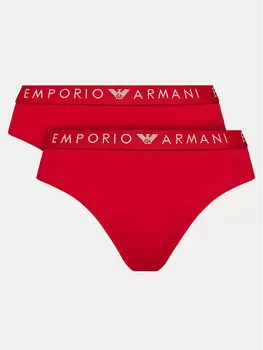 Комплект из 2 классических женских трусов Emporio Armani Underwear, красный