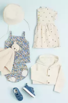 Комплект из 2 комплектов хлопка в рубчик H&M, синий