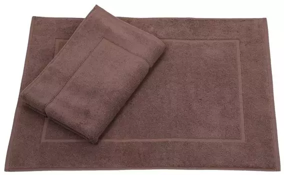 Комплект из 2 ковриков для ванной 50х70 см ПРЕМИУМ Коврик для ванной Коврик для ванной Коврик для душа 100% хлопок 650г/м цвет: орех Betzshop